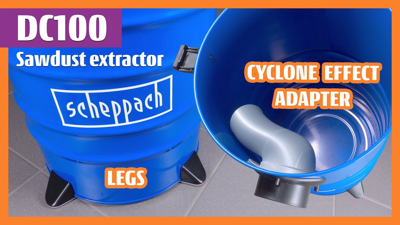 Cyclone Effect Adapter and Legs for Scheppach DC100 Sawdust Extractor Dustcollector #diy #powertools