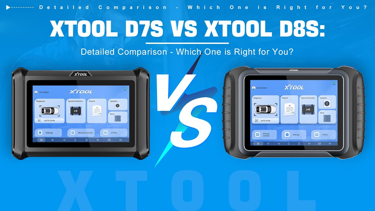 What's the difference between XTOOL D7S and XTOOL D8S?