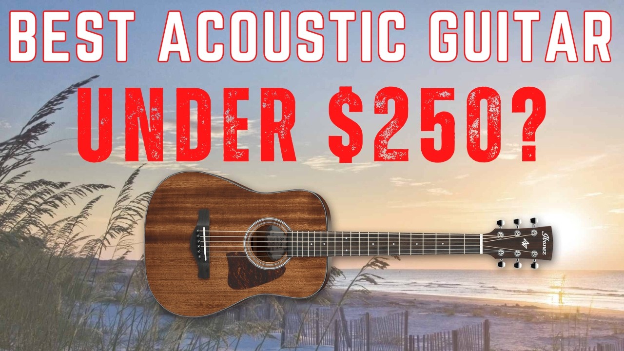 Top Acoustic Guitar under $250 with Solid Top! Ibanez AW54 Review