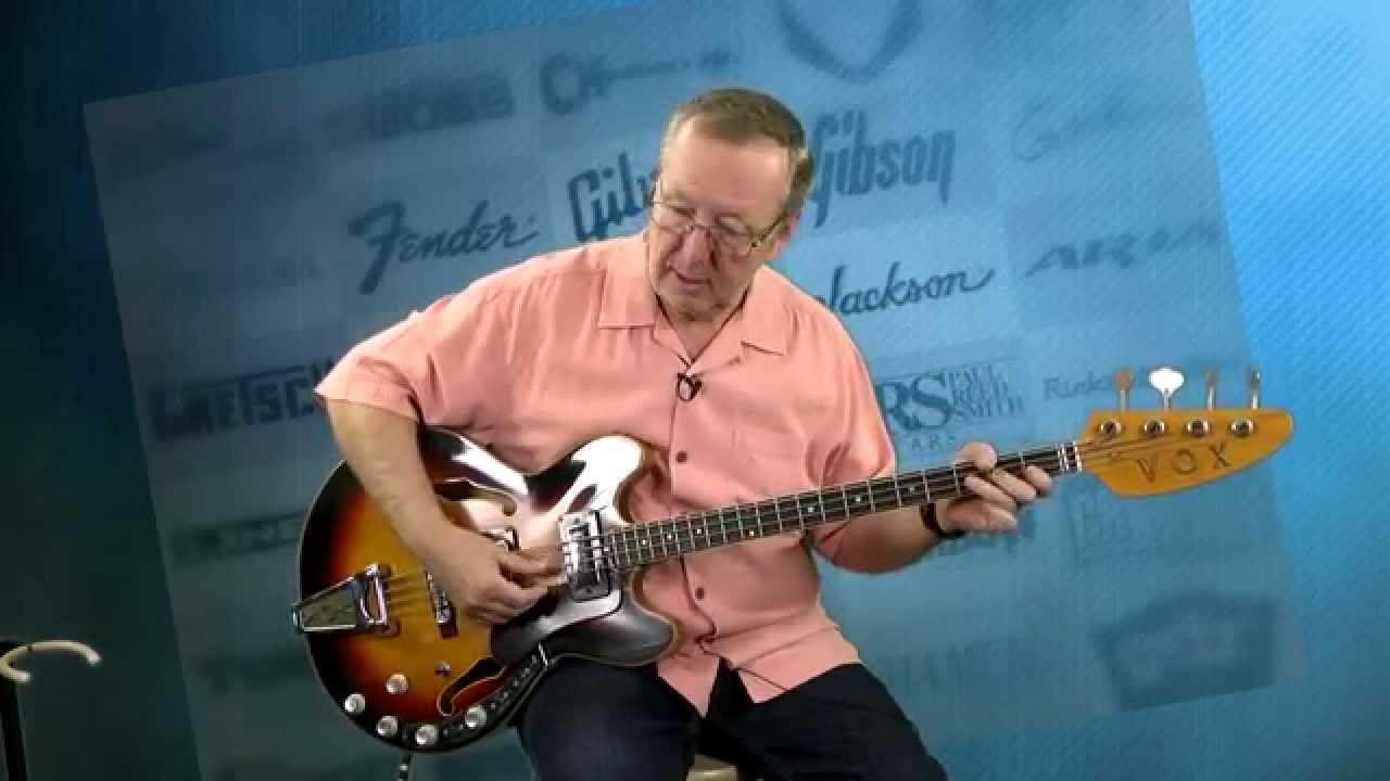 The Bass Guitar - 1968 Vox Bass Guitar Sidewinder w/Case Onboard effects Sunburst - 515-864-6136