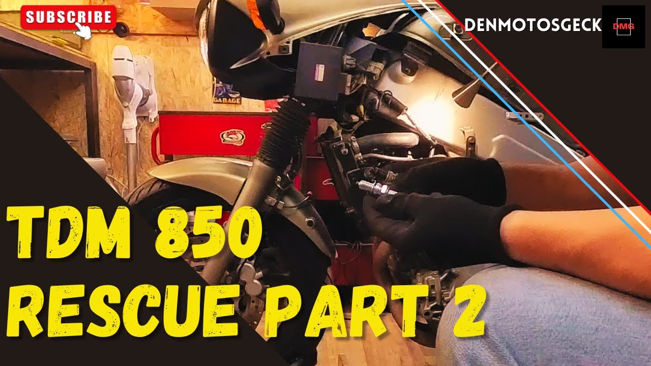 Yamaha TDM 850 4TX rescue - part 2 ¦ Spark plug & Chain Kit service
