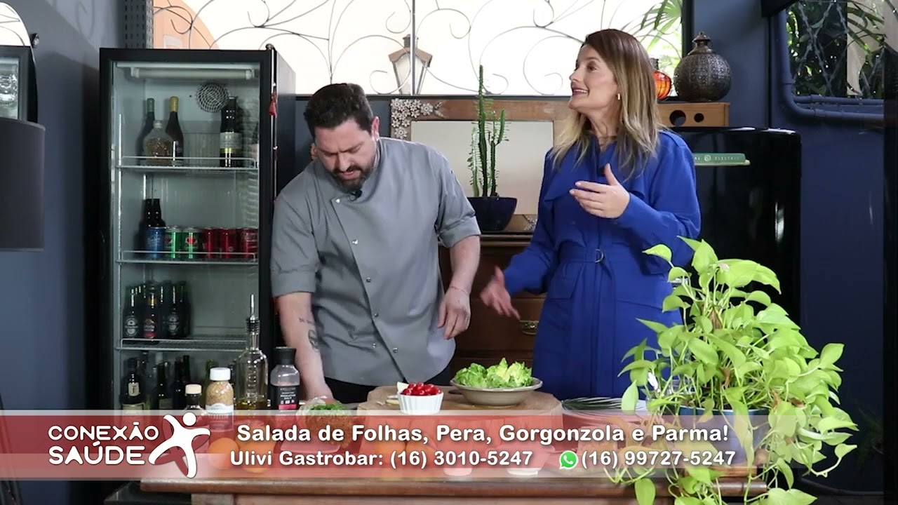 RECEITA DE SALADA DE FOLHAS, PERA, GORGONZOLA E PARMA | COZINHA SAUDÁVEL