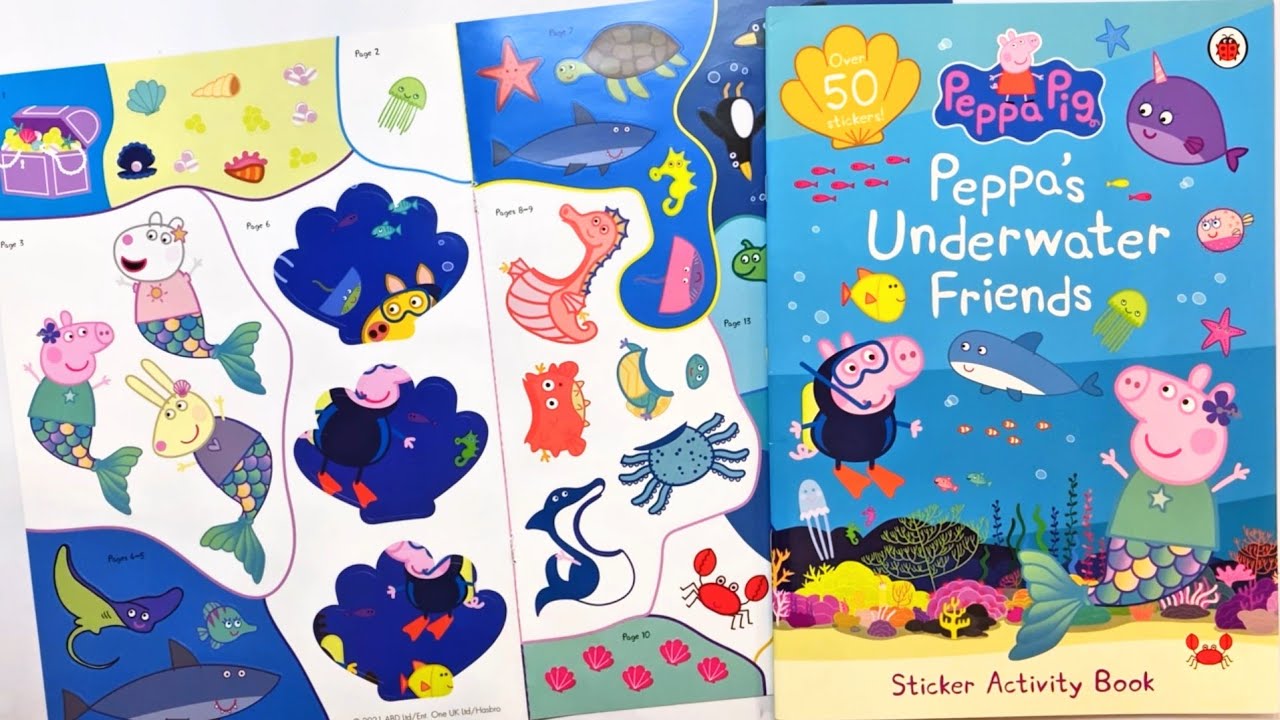 Peppa's Underwater Friends Sticker Activity Book for kids and toddlers❤️小豬佩奇海洋奇緣貼紙活動本