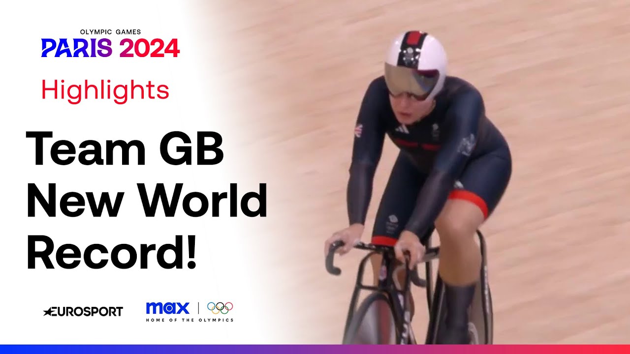 Team GB Set New Women's Team Sprint World Record! 🤯 #Paris2024 #Olympics