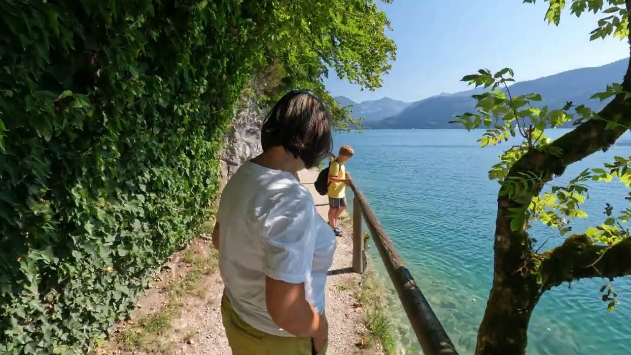 Австрия. Город St. Gilgen am Wolfgangsee. Прогулка вдоль озера