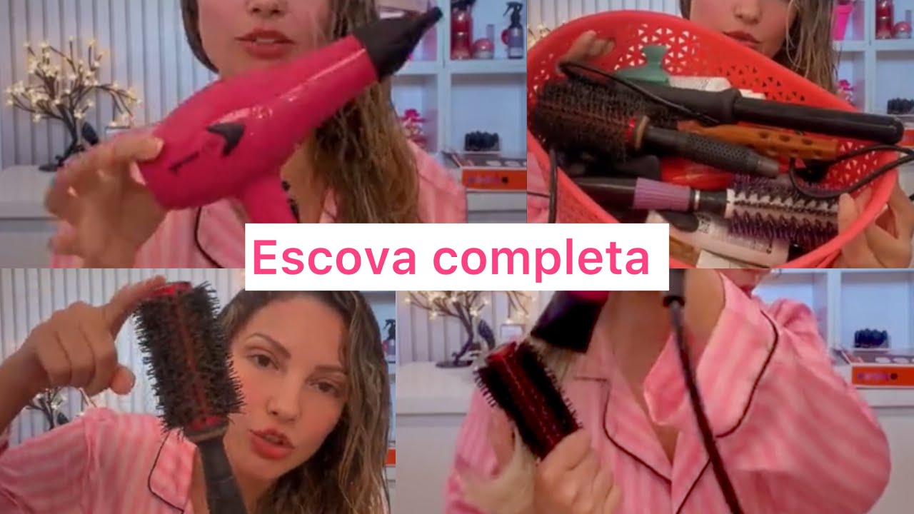 SECANDO CABELO comigo {Escovação capilar completa} | Live editada