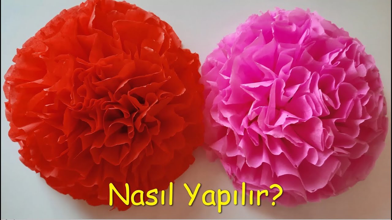 KRAPON KAĞIDINDAN ÇİÇEK NASIL YAPILIR? | Kolay Çiçek Yapımı