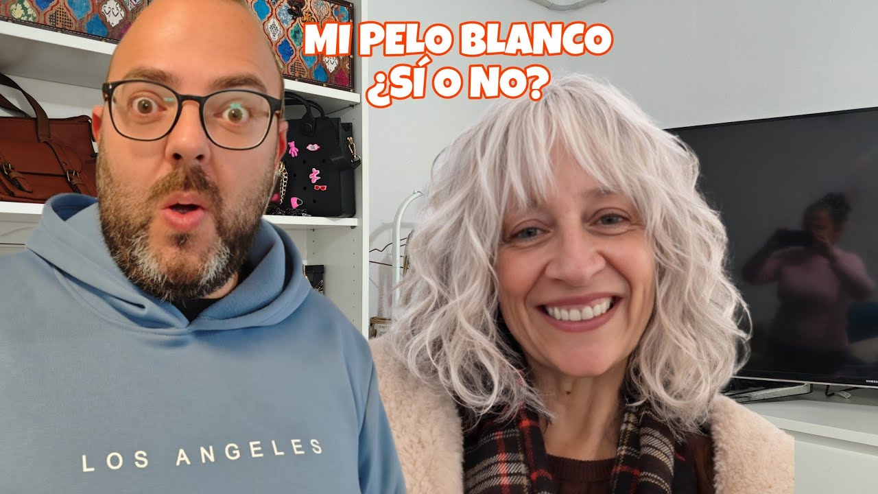 🧓🏼Me probé el pelo blanco error o acierto?mi marido opina de mi nueva imagen🌌nuestra rutina de noche