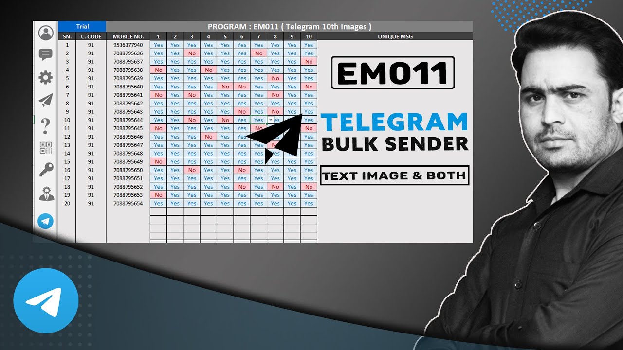 Telegram bulk Msg sender | Telegram bulk message sender with excel | Genius Devel