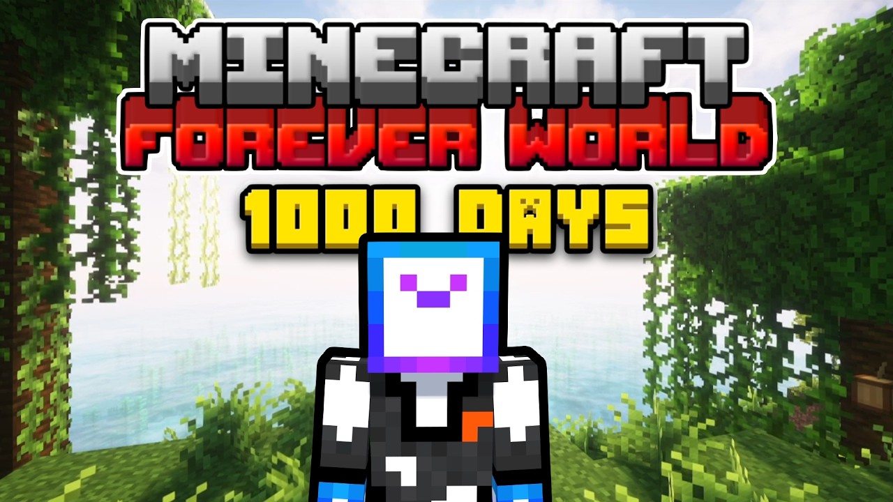 I Spent 1000 Days in my Minecraft Forever World! (FULL MOVIE)