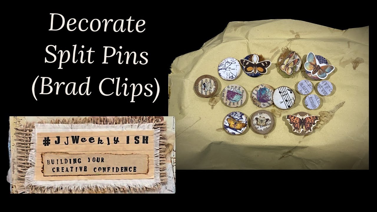 Covered Split Pins! How To Decorate Brad Clips #JJWeeklyISH