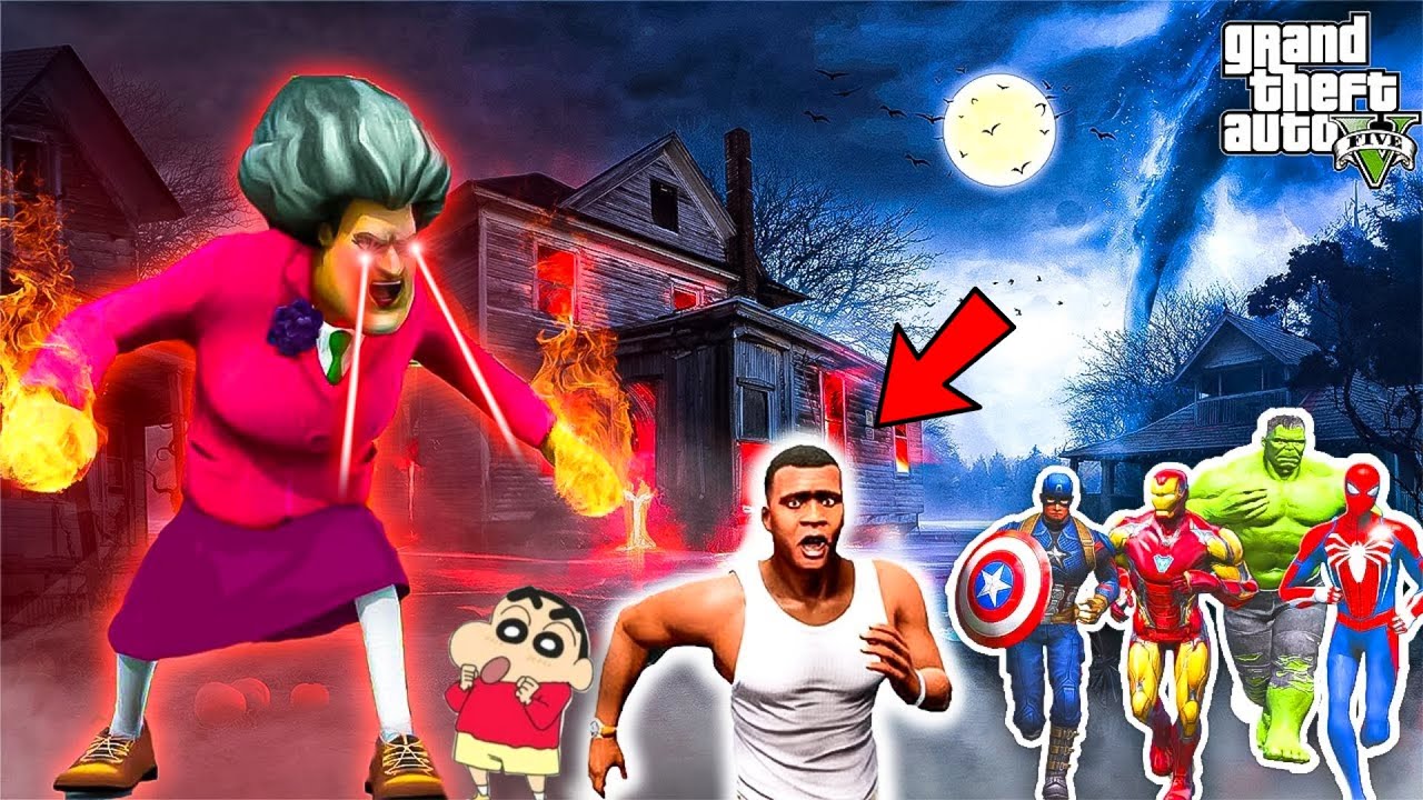 FRANKLIN AND SHINCHAN Fight With Scary Teacher 3D in GTA 5 || GTA 5 TAMIL || KILLADI GAMING 2.0