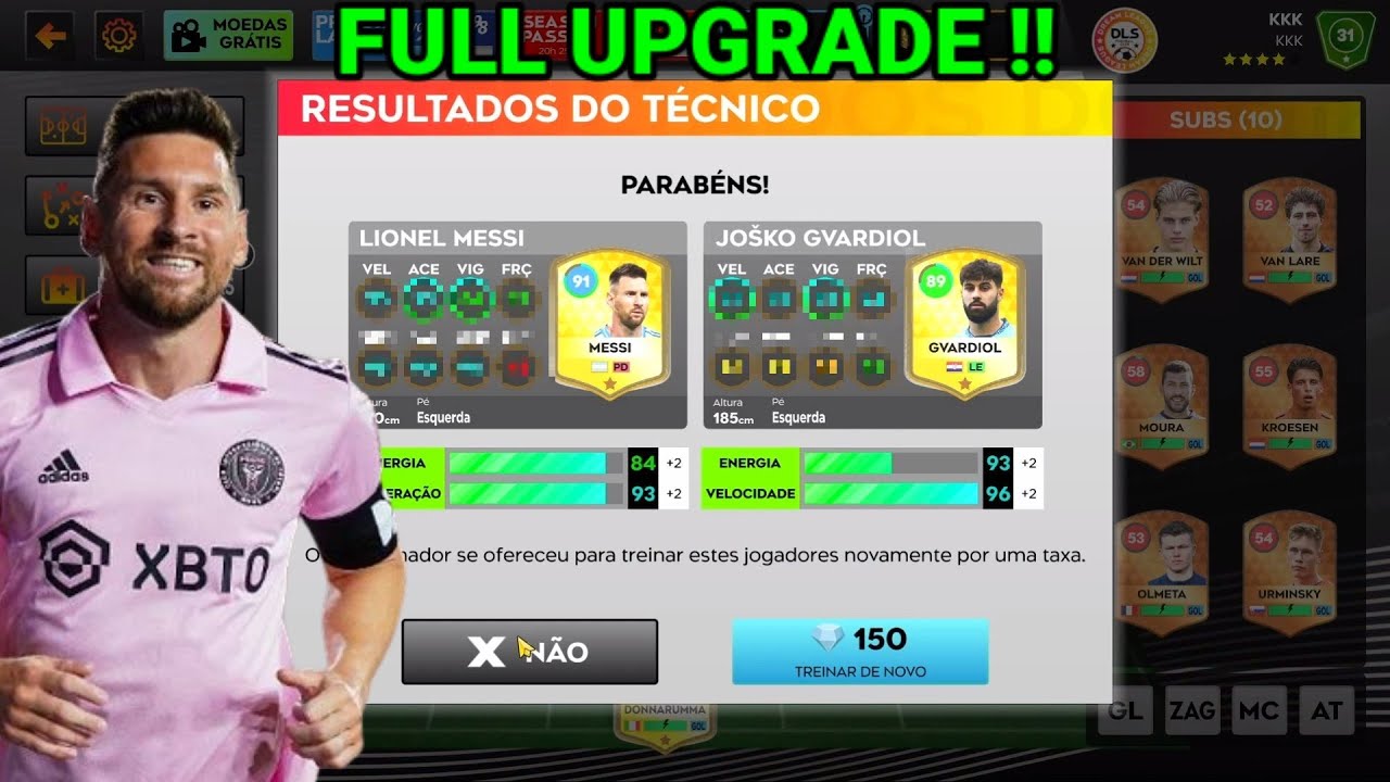 DLS 25 | Upando o Messi , Gvardiol e Ben White 🤯
