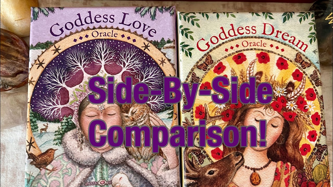 A Side-by-Side Comparison of The Goddess Dream And The Goddess Love Oracle Decks by Wendy Andrew