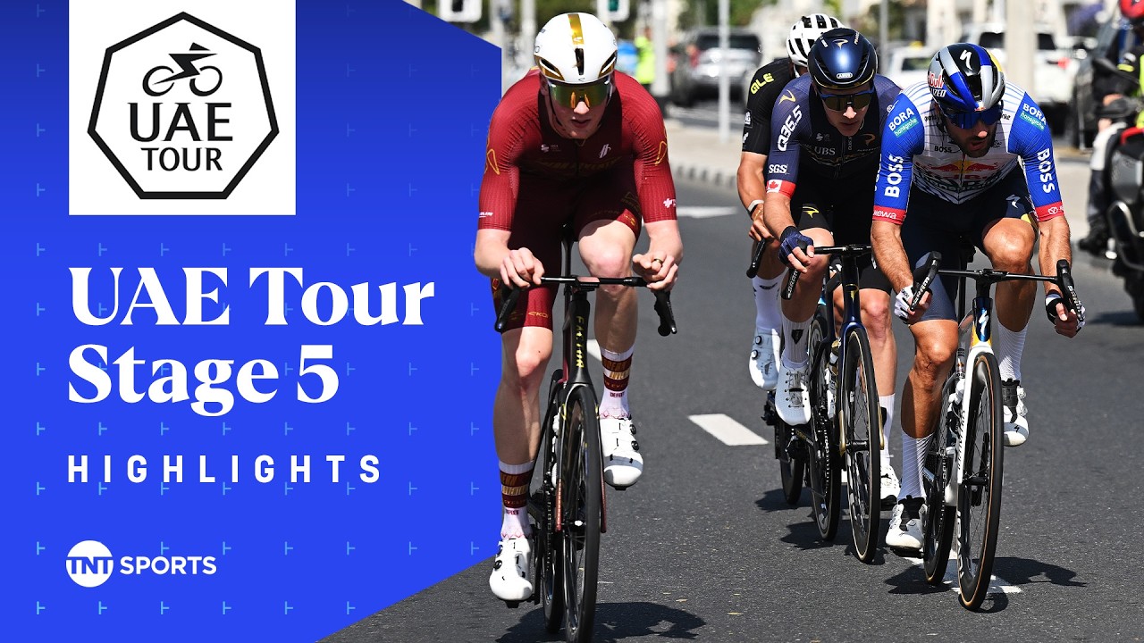 POWERFUL SPRINT ⚡️ | Men's UAE Tour Stage 5 Race Highlights | TNT Sports Cycling
