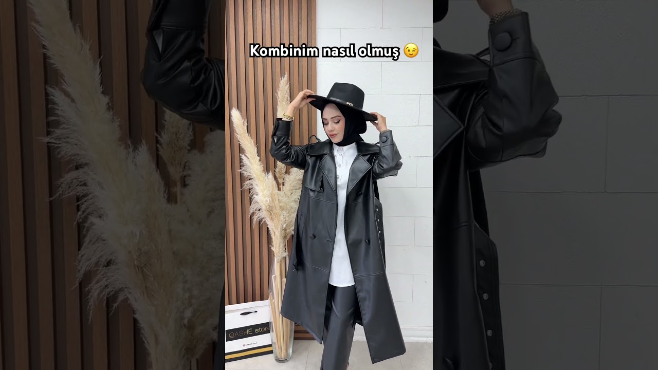 Kadın deri ceket | Lavanta Deri Mont #hijabfashion #dailydressmodels #hijabstyle