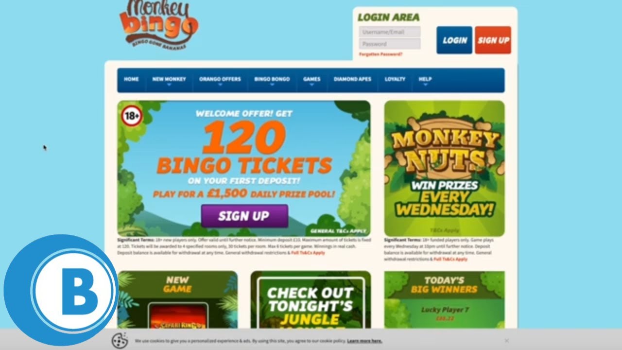 Monkey Bingo Review | Bingo Design Overview