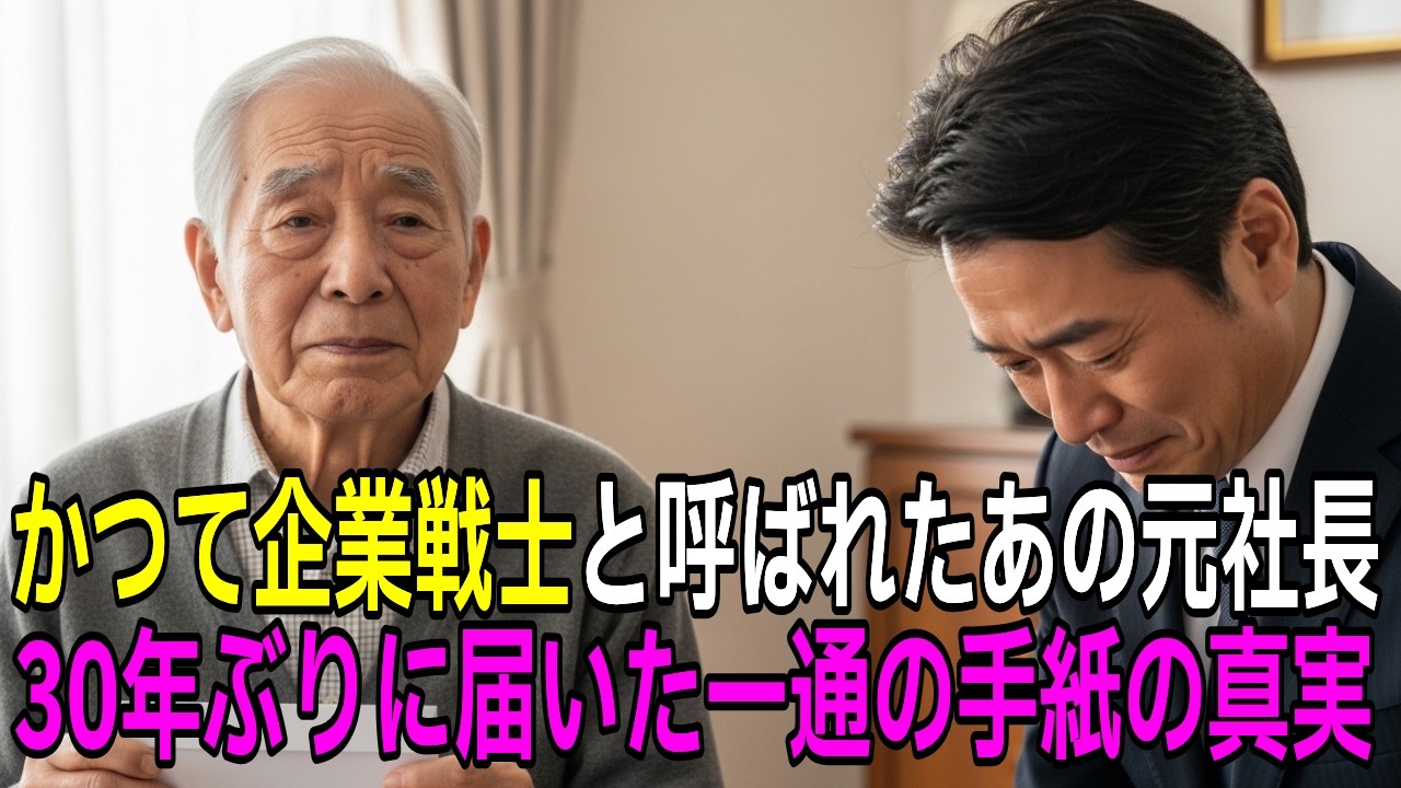 衰えた元社長のもとに届いた一通の手紙。家族が守りたかった“最後の誇り”とは…