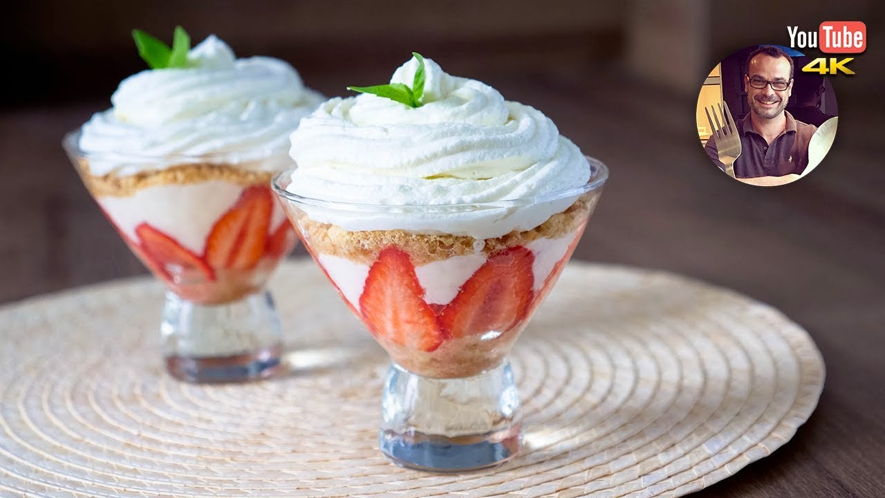 DESSERT | VERRINE FRAISE MASCARPONE | CHANTILLY AU BASILIC