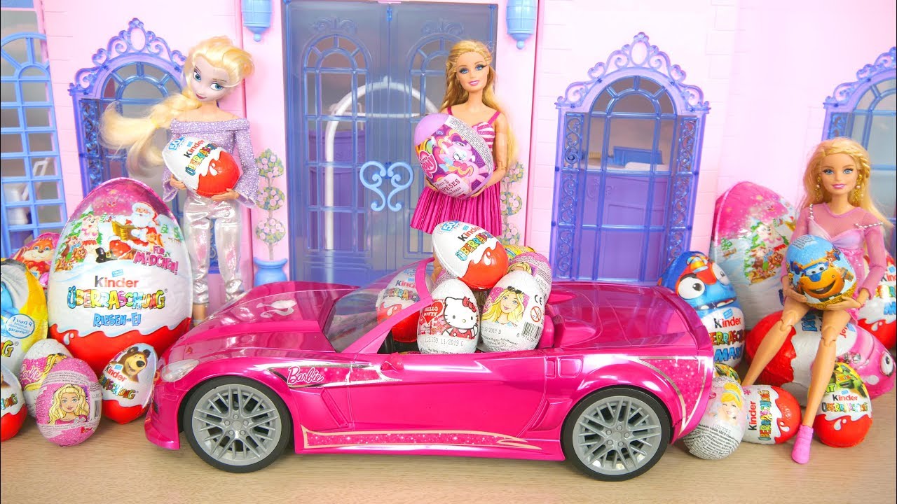 Princess Barbie Surprise Eggs Barbie Doll New RC Car Ovos Surpresa Telur Kejutan Mobil boneka Barbie