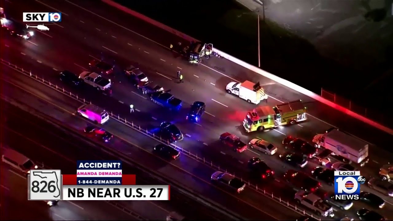 Multi-vehicle crash shuts down northbound lanes of Palmetto Expressway