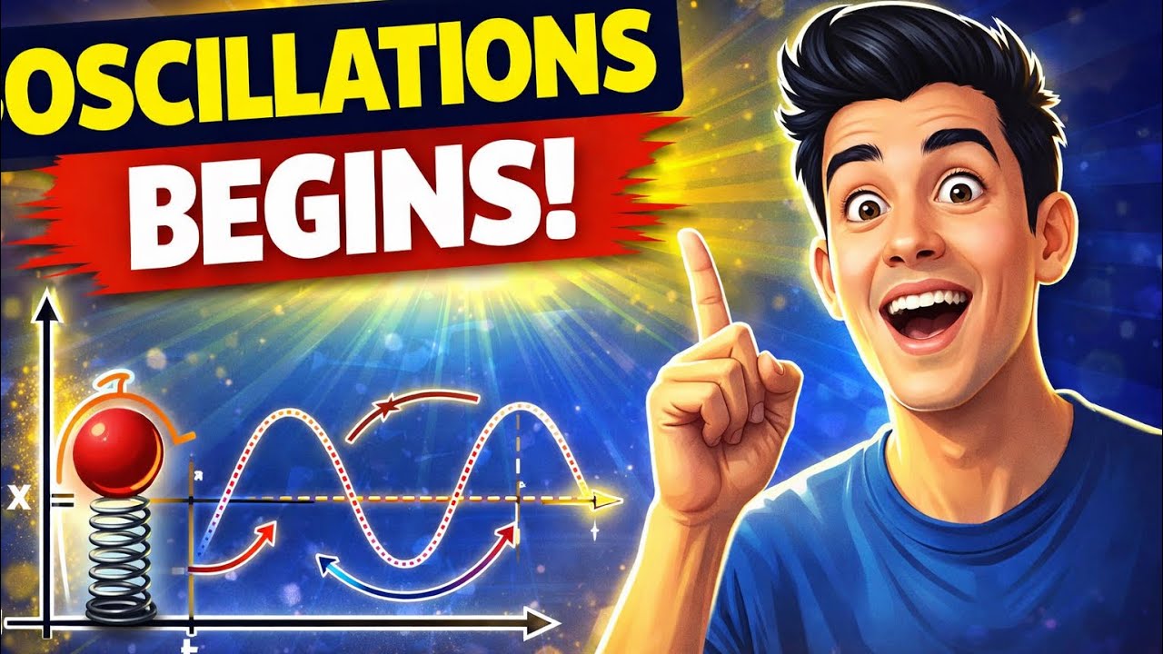 Oscillations Begins 🔥 | Simple Harmonic Motion from Basics | Class 11 and 12