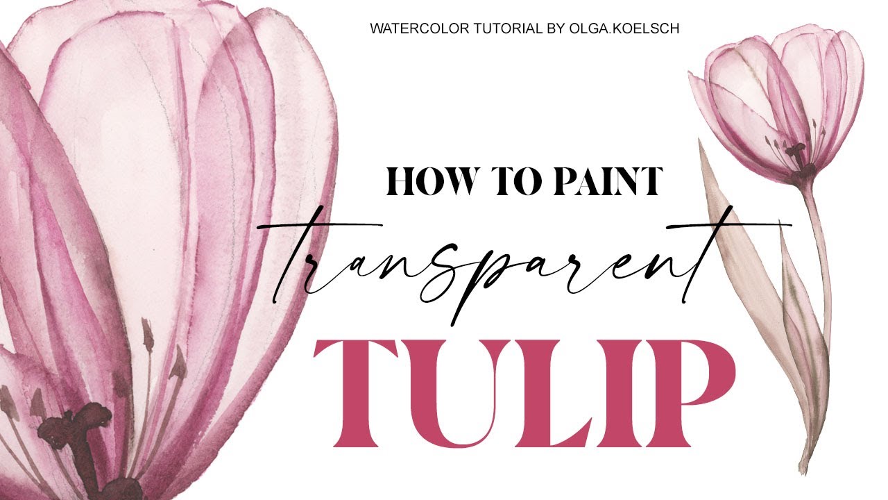 Как я легко рисую ПОТРЯСАЮЩИЕ цветы (урок по рисованию тюльпанов акварелью)