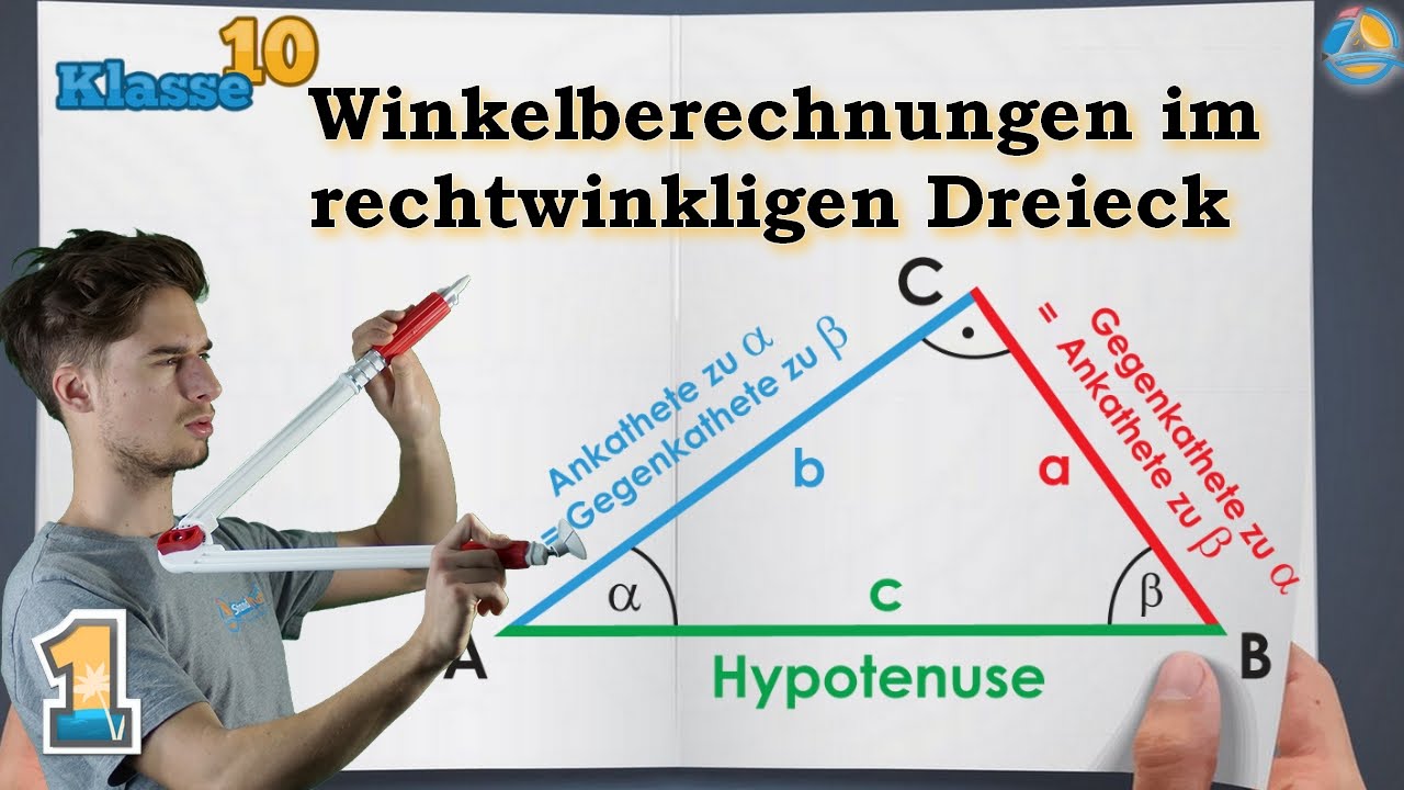 Sinus Kosinus Winkelberechnung im Dreieck || Klasse 10 ★ Übung 1