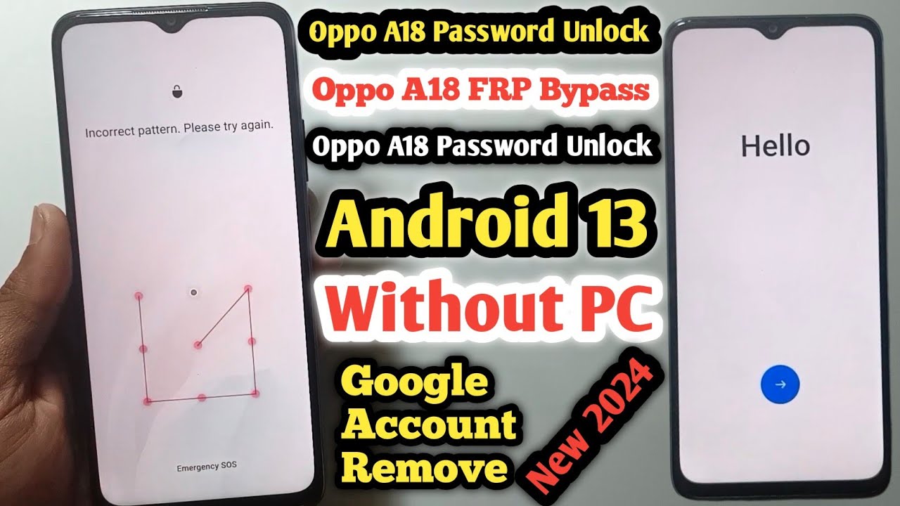 Oppo A18 Ka Lock Kaise Tode Without Pc | Oppo A18 FRP Bypass Android 13 | Oppo A18 Bypass FRP 2024