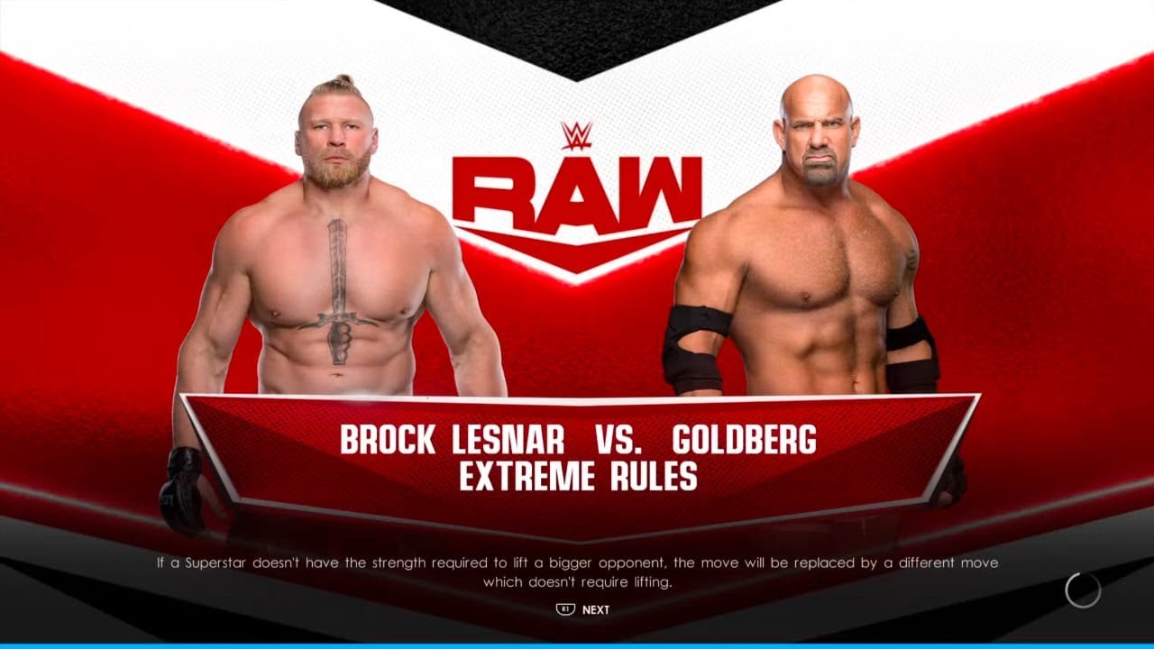 WWE 2K22 PS4 PRO GAMEPLAY (BROCK LESNAR VS GOLD BERG) (EXTREME RULES) RAW #raw #ps4pro