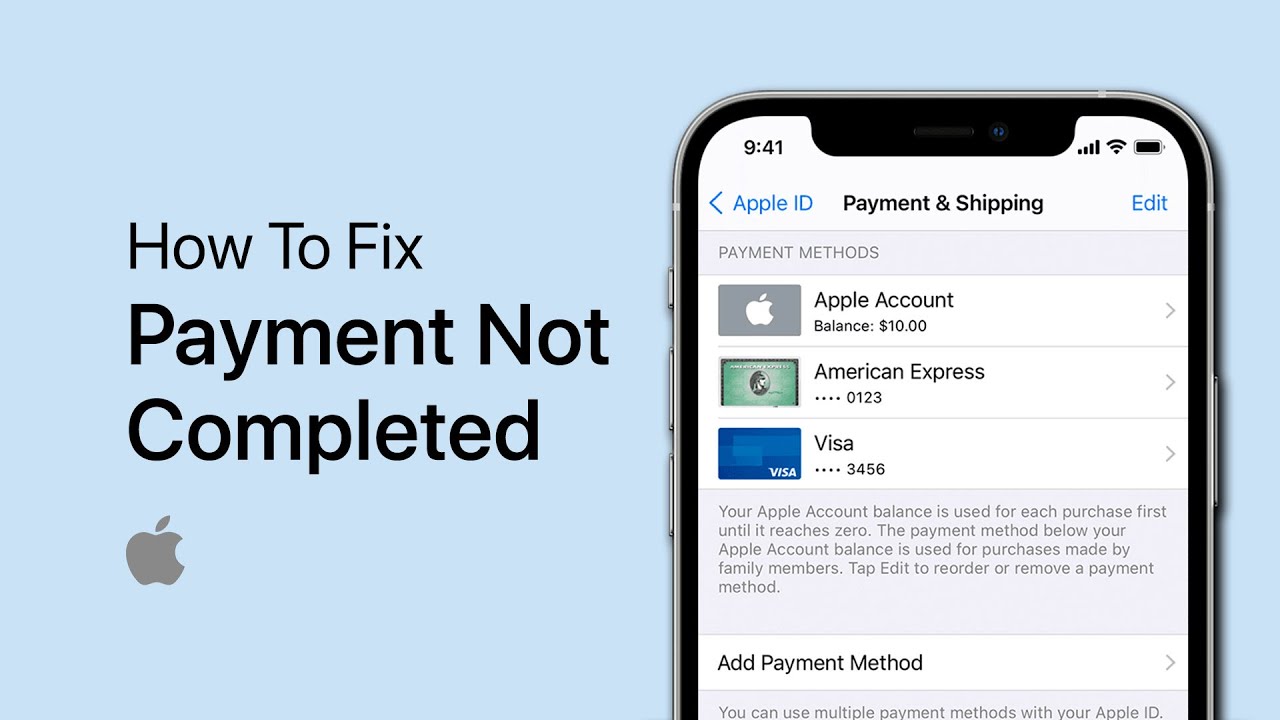 How To Fix Payment Not Completed App Store Error - iPhone