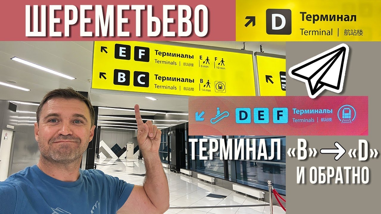 Как добраться из терминала d в терминал b аэропорта Шереметьево?