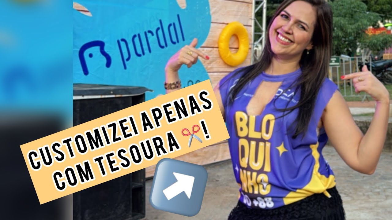 Customização de abadá fácil de fazer, apenas com tesoura!