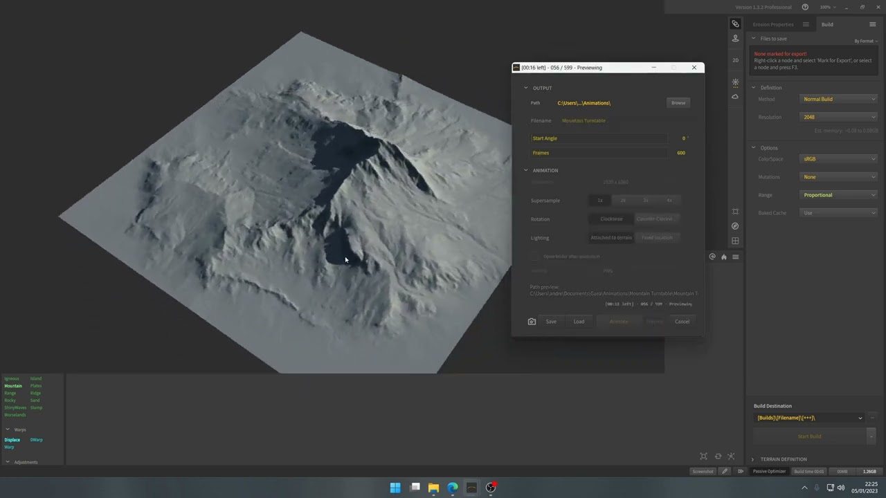 Gaea 1.3 Tutorial | How to Create a Turntable Animation