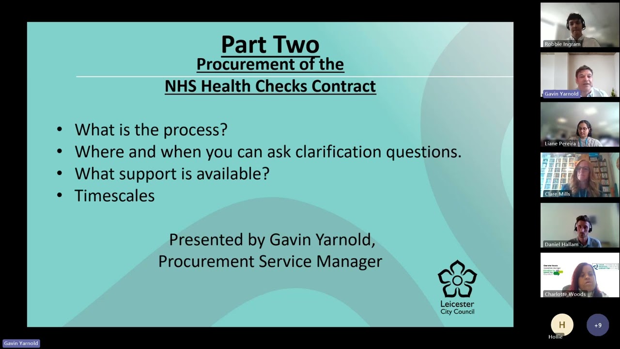 Leicester City Council: An Introduction to NHS Health Check Contracts for 2025