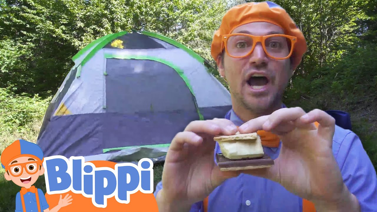 Blippi Goes Camping & Makes S'mores! | Learning How to Camp In Nature | Educational Videos for Kids