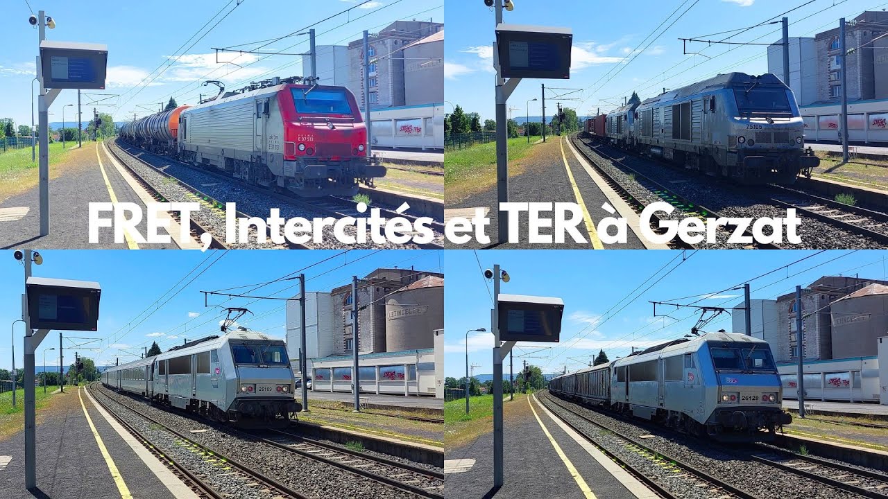 Grande diversit&eacute; de Fret, Intercit&eacute;s et TER &agrave; Gerzat