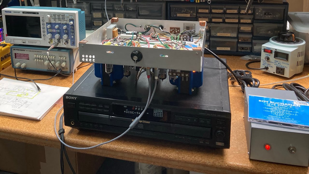 Point to Point Dynaco ST-35 Tube Stereo Amp Build Part 8- Bucking Xformer-Load Lines-Voltage Divider