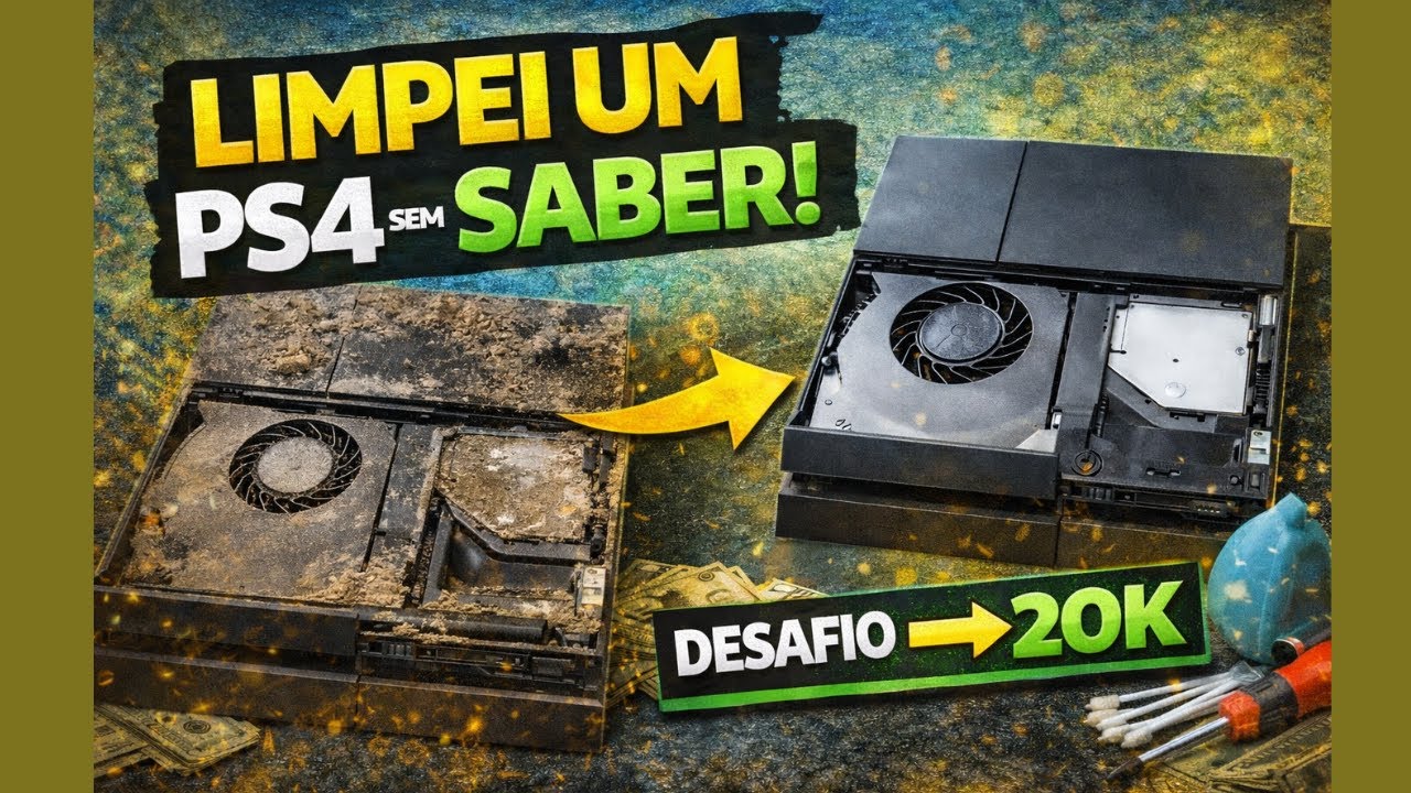 Como Limpei um PS4 Para Revender (Mesmo Sem Saber Nada) | Desafio 0 a 20K