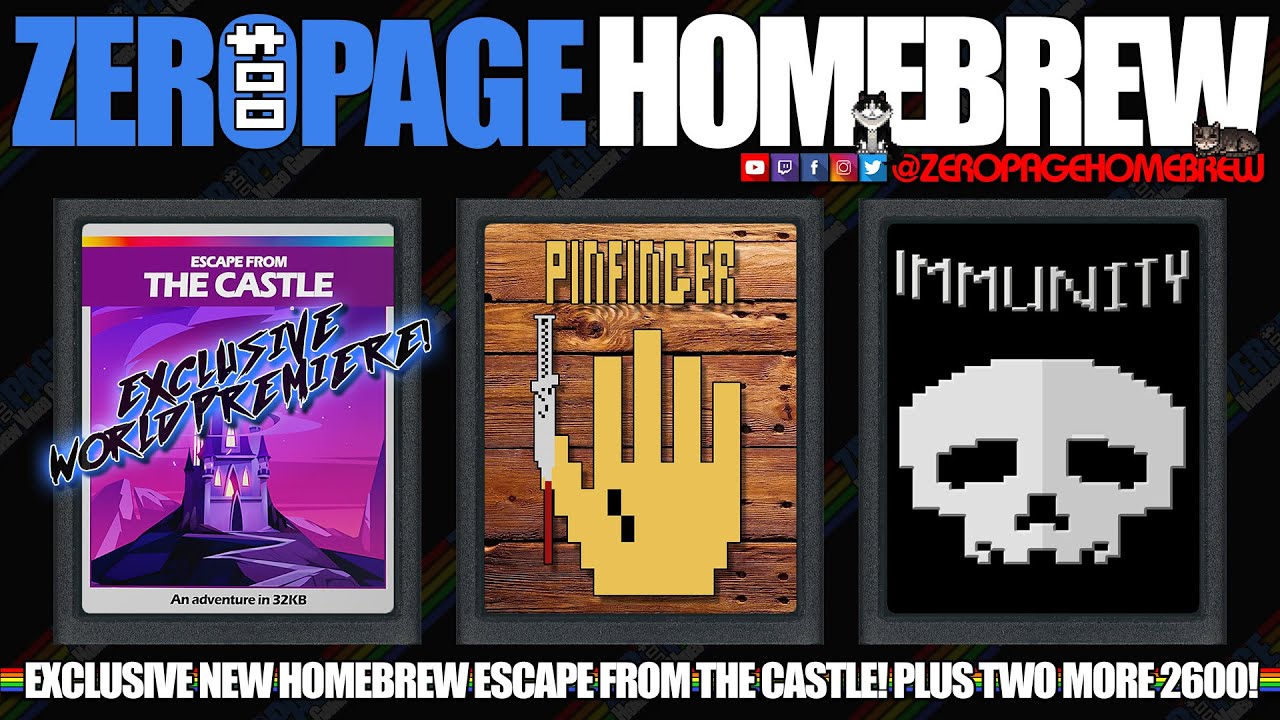 HAPPY NEW YEAR! Escape from the Castle (EXCLUSIVE DEBUT), Pinfinger!, Immunity: Atari 2600 Homebrew