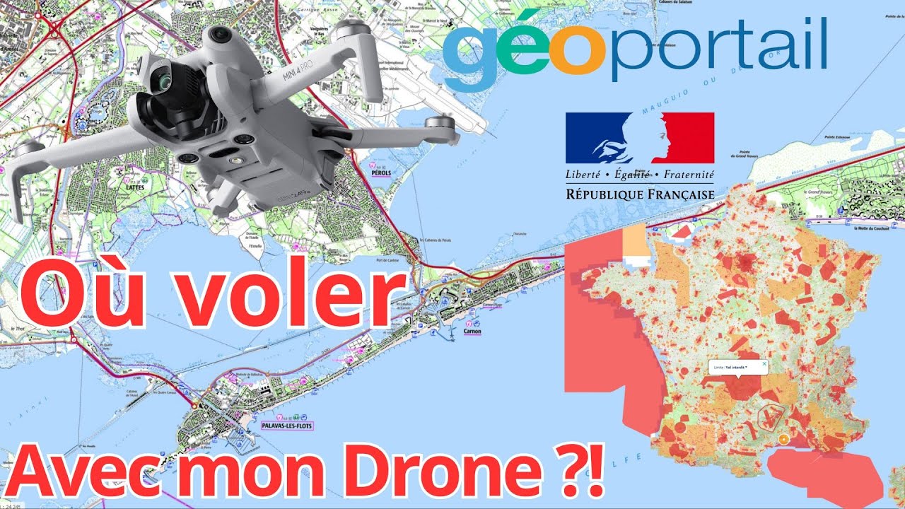 Où voler avec mon drone Dji mini 4 Pro ? prise en main du site Géoportail