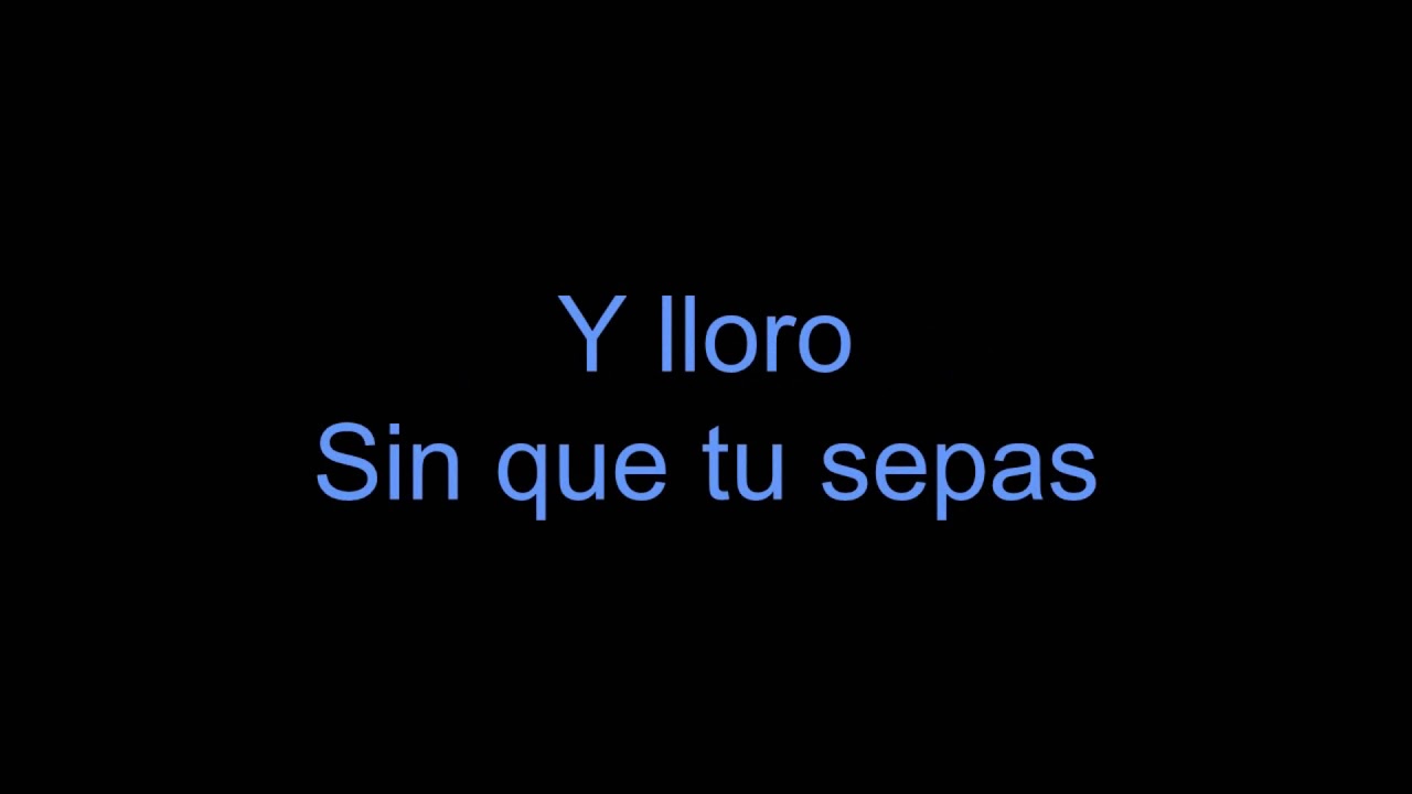 Karaoke Acústico, Lagrimas Negras