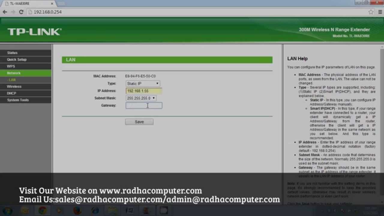 How to configure Tp-Link Range Extender TL-WA830RE