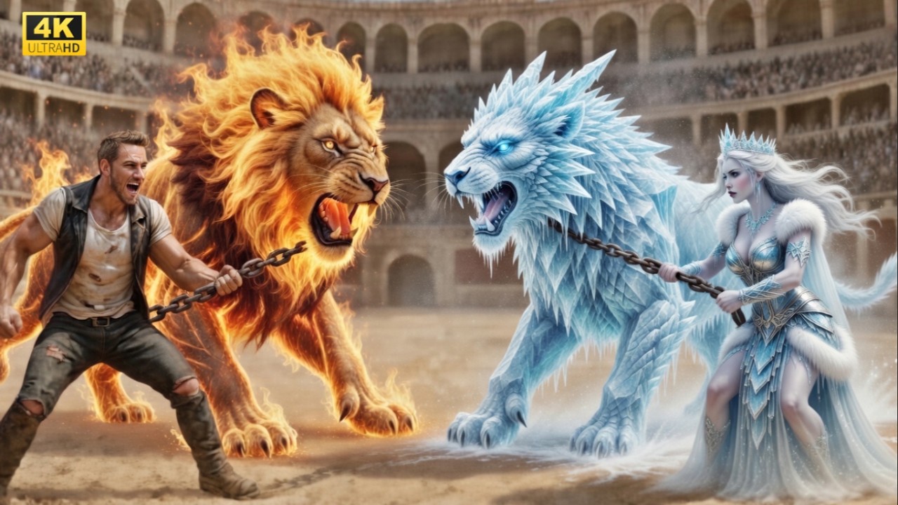 Ice Lion vs Fire Lion | The Ultimate Elemental Showdown