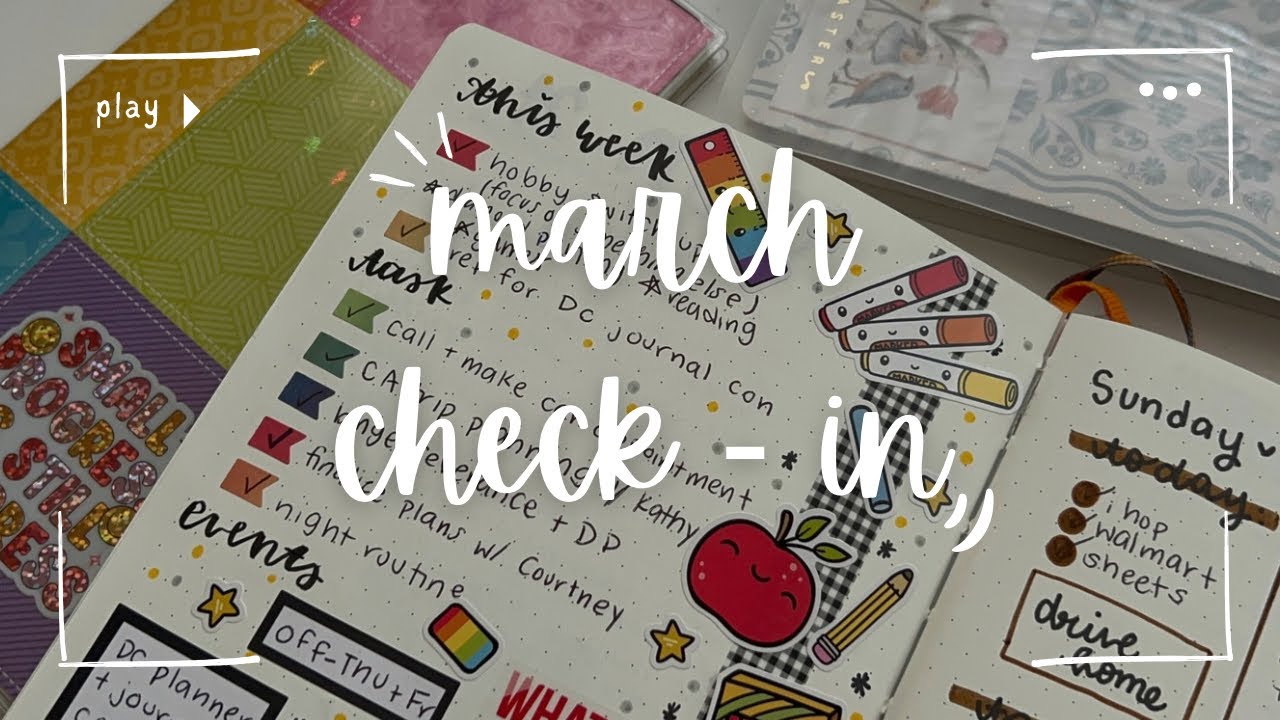 March Planner and Journal Check-In | A5 Take a Note | Sterling Ink (N1) | L1917