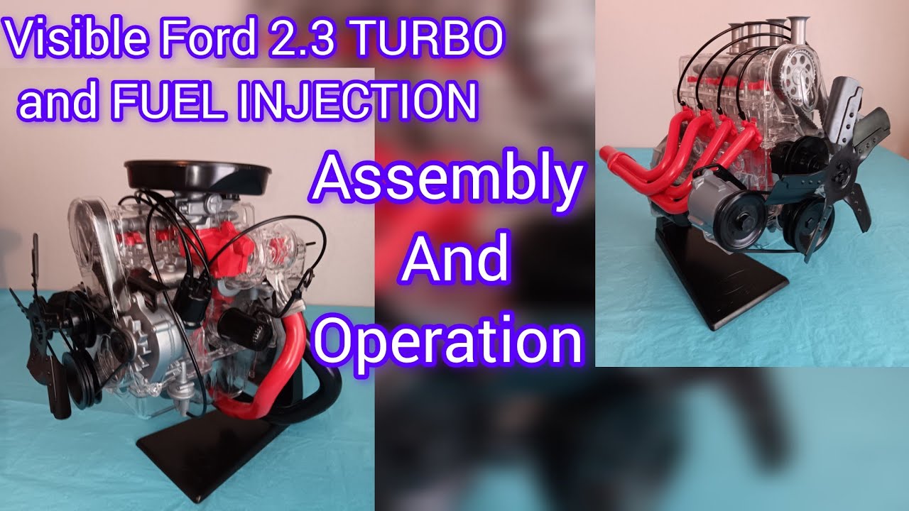 Visible 2.3 Litre Turbo engine model kit assembly and operation.