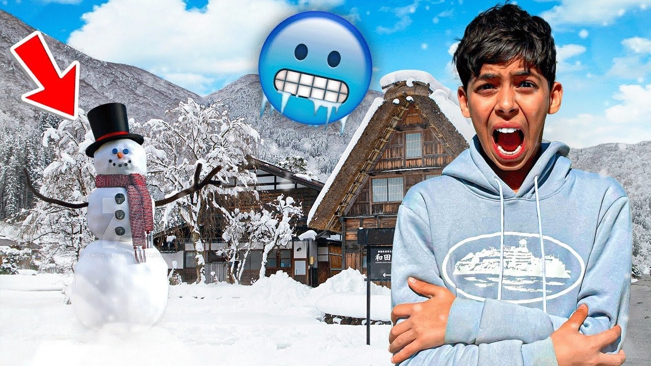 لأول مرة فحياتنا يوم كامل فالثلج ❄️☃️ للأسف هجموا علينا القردة 🐒😱