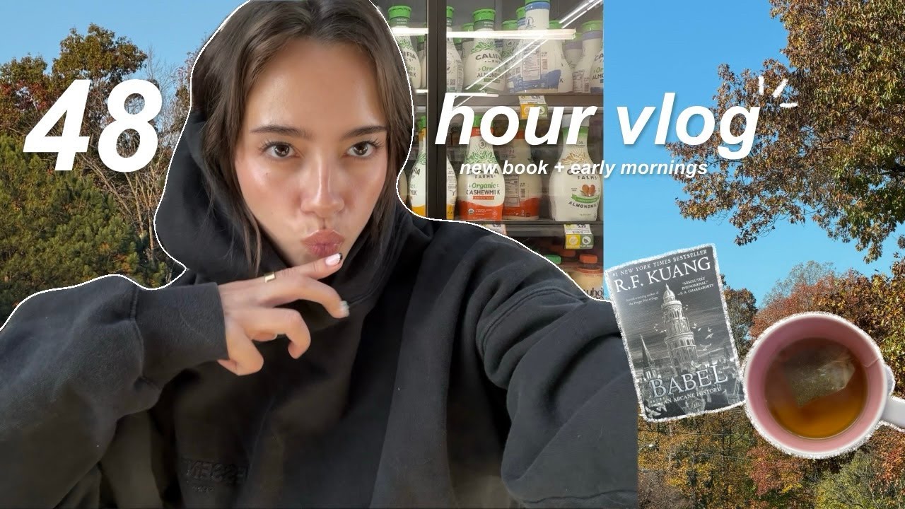 48 hours in my life ‧₊˚ | 6am morning routine, making s’mores, deep cleaning, book rant