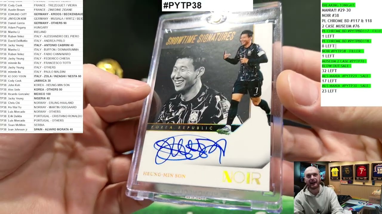 2024-25 PANINI NOIR SOCCER, 3 HOBBY BOX, PICK YOUR TEAM/PLAYER, CASE BREAK - #PYTP38 SOCCER BREAKERS
