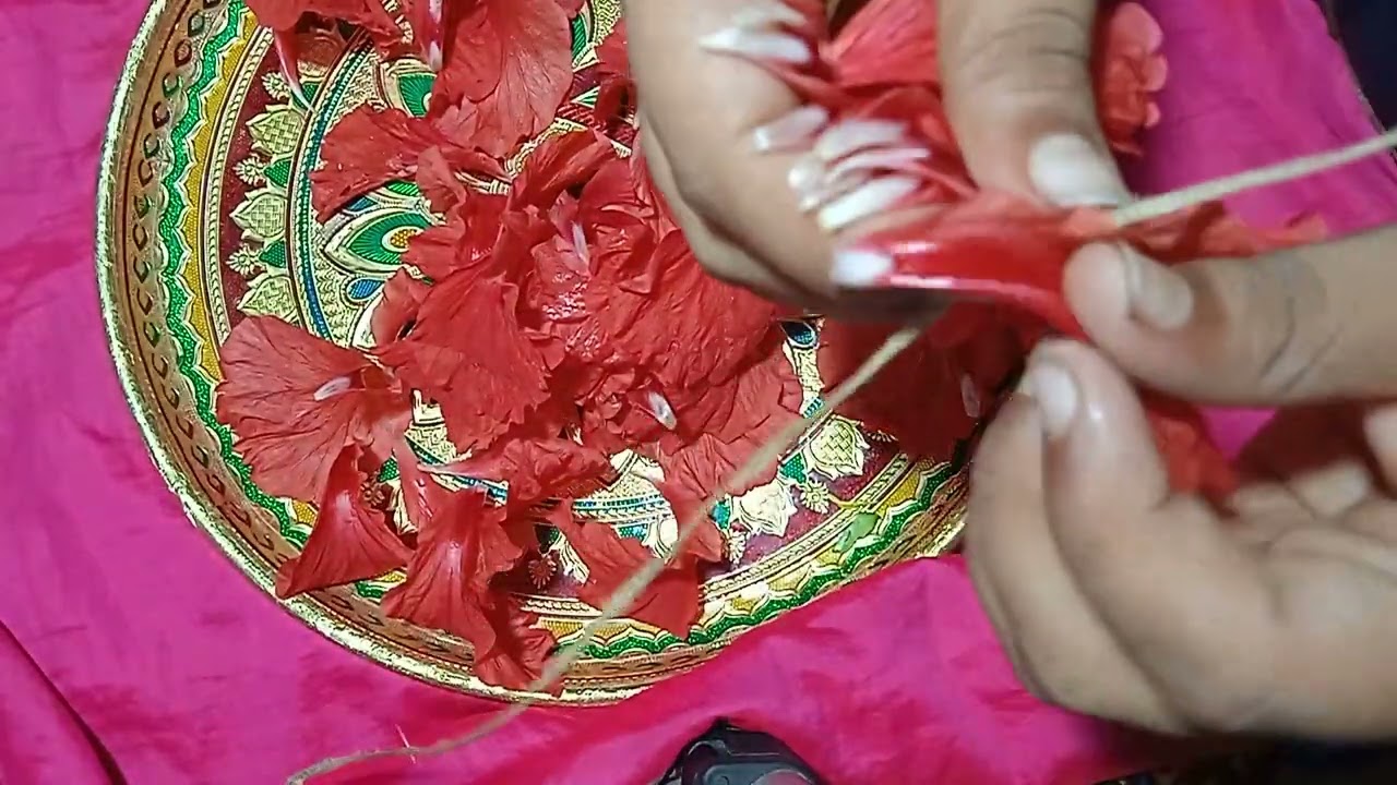 Hibiscus Petals garland#madhu
